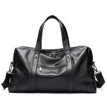 Charger l&#39;image dans la galerie, Genuine Leather Travel Bag Men&#39;s Weekend Sports Bags Handbags Messenger Shoulder Bags Tote Trip Duffle 15.6 Inch Laptop