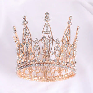 Baroque Vintage Crown Royal Queen Tiaras and Crowns for Wedding Tiaras Hiar Jewelry Bridal Headdress Prom Head Ornaments