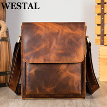 画像をギャラリービューアに読み込む, Men&#39;s Leather Bag Casual Shoulder Bag Genuine Leather bolsas Flap Men&#39;s Desinger Messenger Bags Male 7433