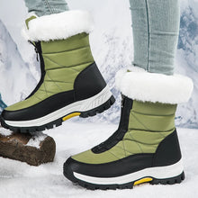 Charger l&#39;image dans la galerie, Fashion Women Snow Boots Comfortable Plush Platform Shoes Mid-Calf Boots