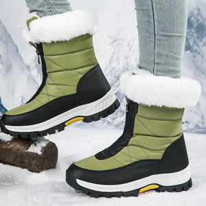 Fashion Women Snow Boots Comfortable Plush Platform Shoes Mid-Calf Boots