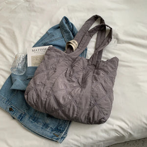 Nylon Quilted Padded Bag Luxury Women Soft Warm Shoulder Bag z55