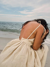 画像をギャラリービューアに読み込む, Bornladies Spring Summer Beach Style Women Dress Vintage Loose A-line Sling Dress Sexy Hot Girl 100% Cotton V-neck Dress