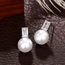 Cargar imagen en el visor de la galería, Temperament Imitation Pearl Earrings for Women Silver Color Ear Accessories