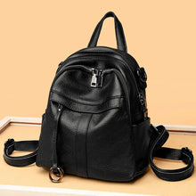 画像をギャラリービューアに読み込む, High Quality Genuine Leather Backpack Luxury Women Travel knapsack w85