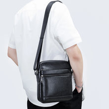 Charger l&#39;image dans la galerie, Men&#39;s Leather Shoulder Bag Husband Gift Fashion Black Designer Crossbody Bags Purse Messenger Bag