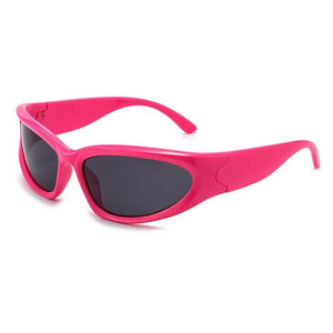 New Sports Punk Sunglasses Women Designer Square Goggle UV400 Colorful Mirror Eyewear - www.eufashionbags.com