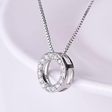 Charger l&#39;image dans la galerie, Fashion Cubic Zirconia Circle Chain Necklace for Women Wedding Jewelry hn20 - www.eufashionbags.com