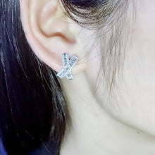 Load image into Gallery viewer, Fancy cross Women Stud Earrings Dazzling Cubic Zirconia Jewelry he119 - www.eufashionbags.com