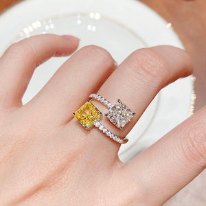 Green Fashion Adjustable Zirconia Ring Women Engagement Jewelry hr20 - www.eufashionbags.com