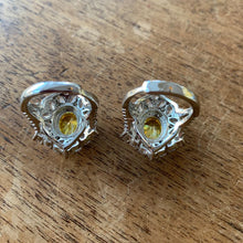 画像をギャラリービューアに読み込む, Fashion Exaggerated Rings For Women Silver Color Resizable Egg CZ Yellow Temperamental Wedding Ring Retro Jewelry