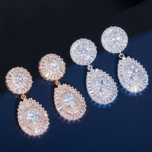 Laden Sie das Bild in den Galerie-Viewer, Luxury Cubic Zirconia Jewelry Set Women Necklace &amp;Earrings Bracelet Wedding sets - www.eufashionbags.com