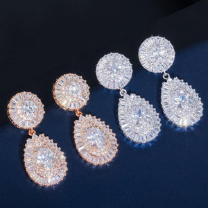 Luxury Cubic Zirconia Jewelry Set Women Necklace &Earrings Bracelet Wedding sets - www.eufashionbags.com