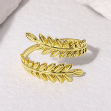 Load image into Gallery viewer, Fancy Leafs Design Opening Rings Silver Color/Gold Color Statement Women Accessories