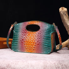 Cargar imagen en el visor de la galería, Crocodile Pattern Crossbody Bag Vintage Shoulder Bag Women&#39;s Luxury Handbag &amp; Clutch Purse