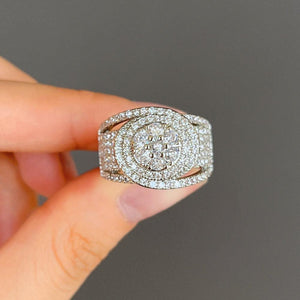 Trendy Women Rings Full Bling Iced Out Cubic Zircon Rings hr221 - www.eufashionbags.com