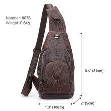 画像をギャラリービューアに読み込む, Genuine Leather Sling Bag Anti-Thief Crossbody Personal Pocket Bag Chest Shoulder Bag