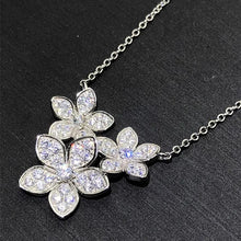 Load image into Gallery viewer, 3Pcs Flowers Design Pendant Necklace New for Women Aesthetic Bridal Wedding Neck Accessories Fancy Gift Statement Jewelry