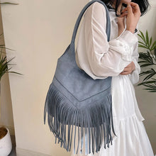 画像をギャラリービューアに読み込む, Small Suede Fabric Tassels Shoulder Bags for Women 2024 Female Trend Fashion Bag