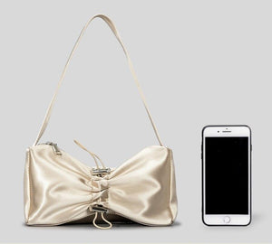 Fashion Satin women shoulder bags Bow Y2K purses n30 - www.eufashionbags.com