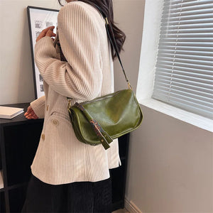 Vintage Shoulder Bag For Women PU Leather Pillow Bag Luxury Style Crossbody Messenger Bag Tote Purse