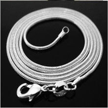 Carica l&#39;immagine nel visualizzatore di Gallery, 5pcs/lot Promotion! 925 sterling silver necklace, silver fashion jewelry Snake Chain 1.2mm Necklace 16 18 20 22 24&quot;