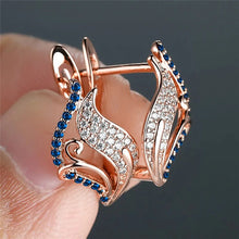 Load image into Gallery viewer, Aesthetic Dazzling Cubic Zirconia Earrings Fashion Women Wedding Hoop Earrings