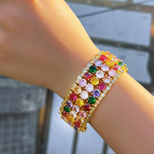 画像をギャラリービューアに読み込む, Multicolor Round Cubic Zircon Wedding Bracelet Bangle cb27 - www.eufashionbags.com