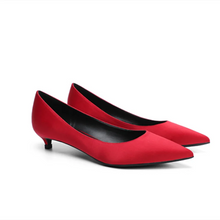 Charger l&#39;image dans la galerie, Low Heels Zapatos 3cm /5cm OL Shoes Pointy Toe Beige Sole De Mujer Mocasines 43-34 Blue Red Pumps