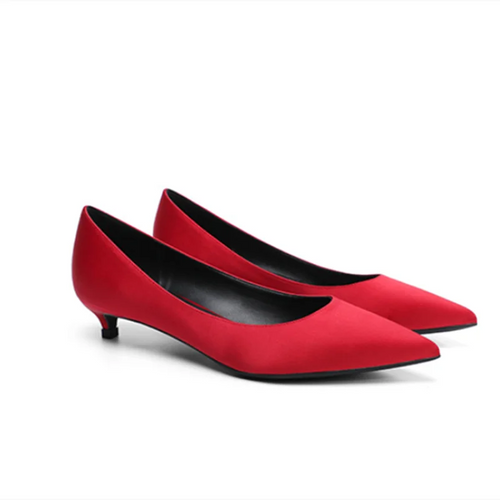 Low Heels Zapatos 3cm /5cm OL Shoes Pointy Toe Beige Sole De Mujer Mocasines 43-34 Blue Red Pumps