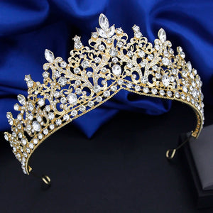 Royal Queen Crown Luxury Rhinestone Crystal Tiaras and Crowns Wedding Hair Jewelry Prom Gift Bridal Accessories