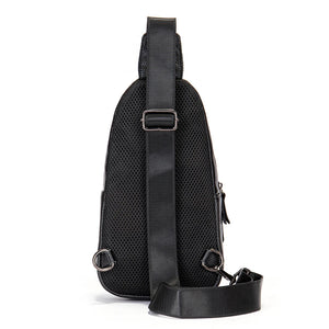 Chest Bag For Men One Shoulder Backpack Husband Man Sling Bags Side Pouch Crossbody Pack Genuine Leather Travel Party Bag