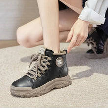 Carica l&#39;immagine nel visualizzatore di Gallery, Autumn Winter Shoes Genuine Leather Sneakers Fashion Boots for Women q158