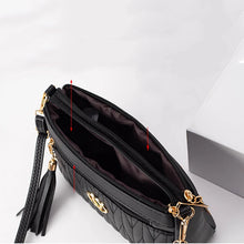 Charger l&#39;image dans la galerie, New Fashion PU Leather Crossbody Bags Women Zipper Shoulder Bag Large Embroidery Thread Purse and Handbags