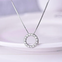 Charger l&#39;image dans la galerie, Fashion Cubic Zirconia Circle Chain Necklace for Women Wedding Jewelry hn20 - www.eufashionbags.com