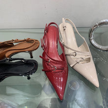 Cargar imagen en el visor de la galería, Fashion Buckle Women High Heels Sandals Casual Slip On Ladies Shoes Pointed Toe Heeled Footwear Shoes Pumps