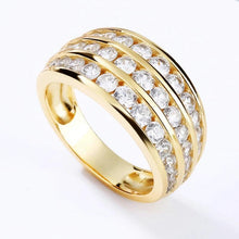 Load image into Gallery viewer, Luxury Trendy Women Wedding Rings Gold Color Full Paved CZ Bands Jewelry Gift t35 - www.eufashionbags.com