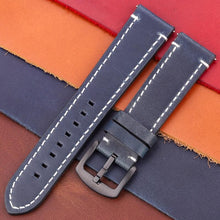 Carica l&#39;immagine nel visualizzatore di Gallery, Genuine Leather Watch band 7 Colors Strap 18mm 20mm 22mm 24mm Women Men Cowhide Smart Watch Band - www.eufashionbags.com