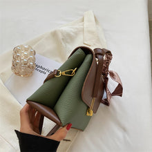 画像をギャラリービューアに読み込む, Small PU Leather Tote Bags Fashion Winter Trendy Ribbon Crossbody Bag  z27