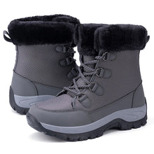 Laden Sie das Bild in den Galerie-Viewer, Couples Ankle Boots Warm Plush Platform Shoes for Women Snow Boots x60
