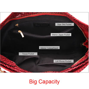 Gold Fashion Women Leather Handbags Shoulder Bag Large Crossbody Bag q305