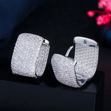 Load image into Gallery viewer, Full Cubic Zirconia Hoop Earrings for Women Bling Bling Temperament Ear Accessories