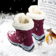 Load image into Gallery viewer, Winter Women Boots Keep Warm Mid-Calf Snow Boots Lace-up Shoes