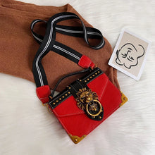 Load image into Gallery viewer, Popular Girls Crossbody Bags Totes Woman Metal Lion Head Shoulder Purse Mini Square Messenger Bag
