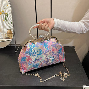 New Retro Women's Lock Chic Handbags Evening Clutch Designer Shoulder Bags a138