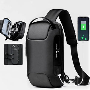 2023 Men's Chest Bag Waterproof Crossbody Bag Multifunction Anti-theft Travel Bags Shoulder Bag Male USB Charging Pouch for Man