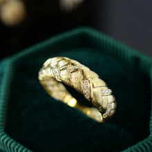 Cargar imagen en el visor de la galería, Fashion Women Rings for Wedding Gold Color Rings Inlaid Dazzling Cubic Zirconia Engagement Band Jewelry