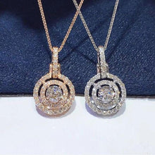 Load image into Gallery viewer, Fashion Cubic Zirconia Circle Pendant Necklace for Women hn50 - www.eufashionbags.com