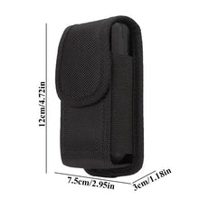 Laden Sie das Bild in den Galerie-Viewer, Solid Black Phone Pouch Fanny Pack Belt Clip Without Carabiner Hanging Waist Bag - www.eufashionbags.com