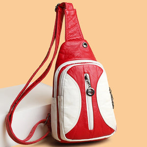 Women Fanny Pack Fashion Soft PU Leather Waist Bag Multifunctional Travel Waist Pouch a52